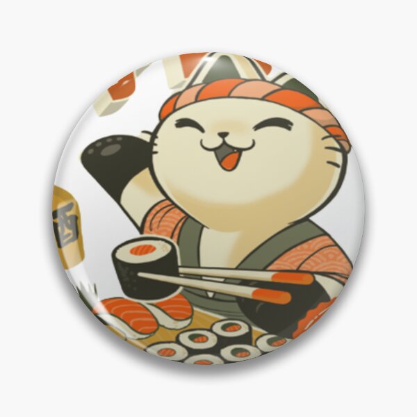 Item preview, Sushi Chef Cat - Funny Restaurant Kitty - Japanese Food designed and sold by Hurt art  ⭐⭐⭐⭐⭐.