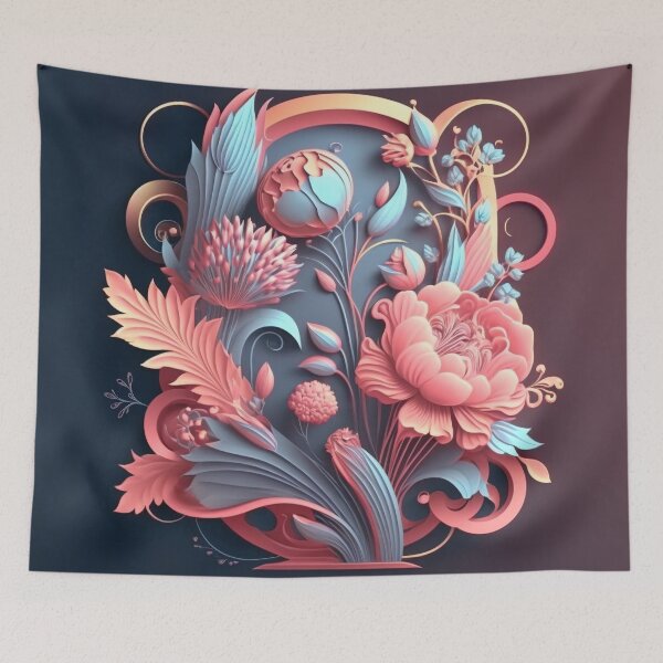 Item preview, Floral Playful Colourful Composition Designs for Home Decor, Wedding, Events Fashion  and Accessories  designed and sold by RAGANADesign.