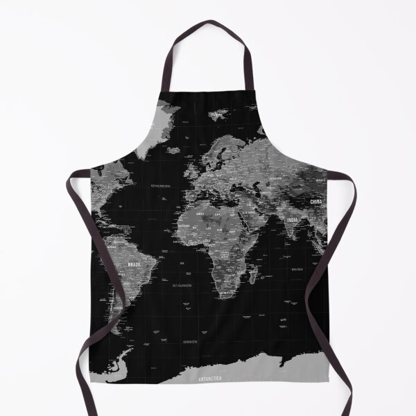 Item preview, Black Topographic World Map designed and sold by Alo.