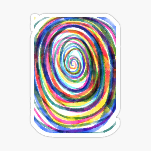 Item preview, Rainbow Abstract Multicoloured Spiral Small designed and sold by Inky-elinky.