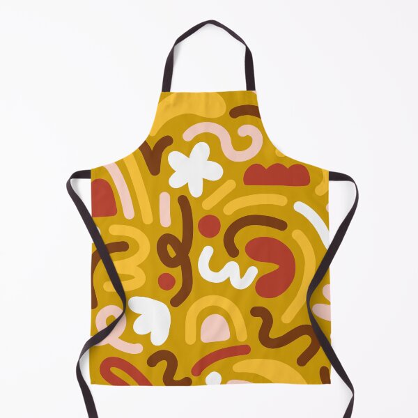 Item preview, Pattern of Yellow orange Modern doodles designed and sold by blackdogshop.
