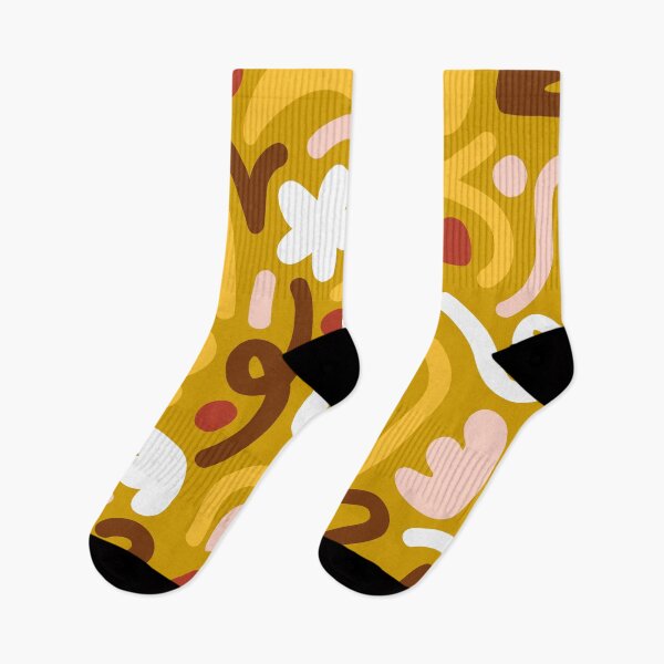 Item preview, Pattern of Yellow orange Modern doodles designed and sold by blackdogshop.