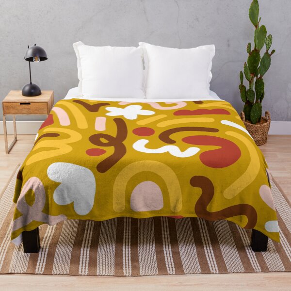Item preview, Pattern of Yellow orange Modern doodles designed and sold by blackdogshop.