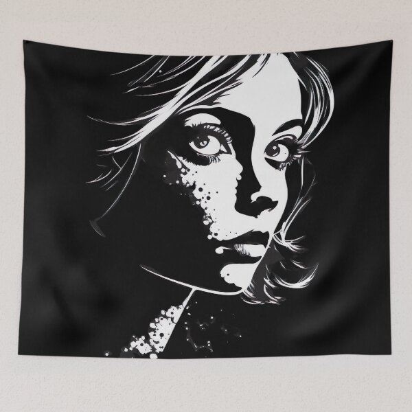 Item preview, Negative Space Black White Female Face Silhouette Design  designed and sold by Jozzabazza.