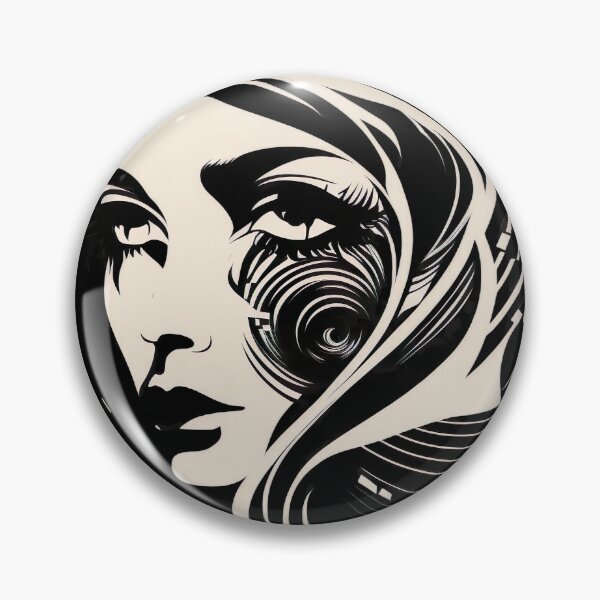 Item preview, Negative Space Black White Female Face Silhouette Design  designed and sold by Jozzabazza.