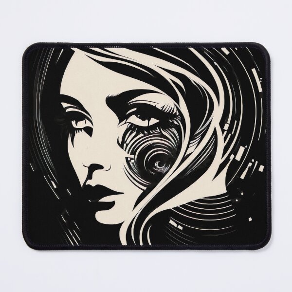 Item preview, Negative Space Black White Female Face Silhouette Design designed and sold by Jozzabazza.