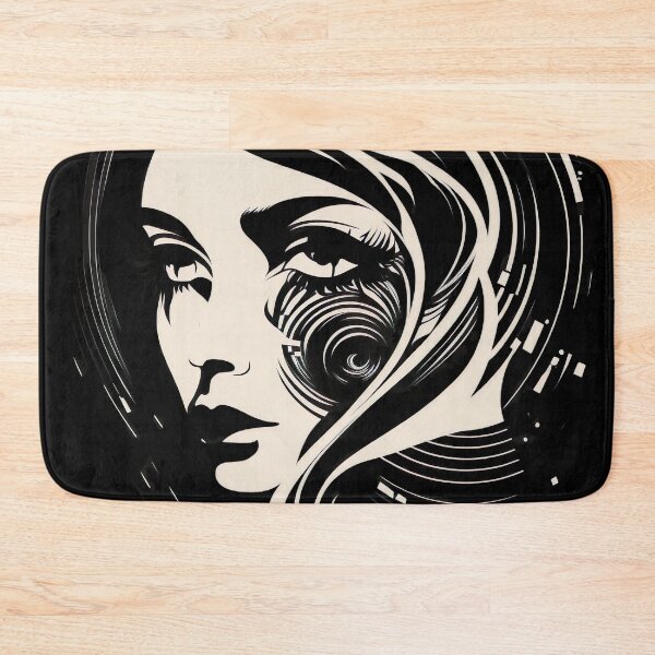 Item preview, Negative Space Black White Female Face Silhouette Design  designed and sold by Jozzabazza.