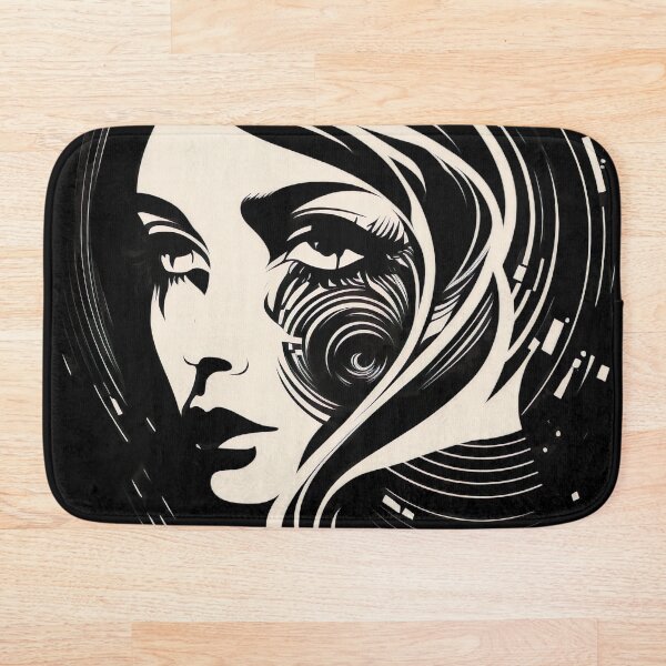 Item preview, Negative Space Black White Female Face Silhouette Design designed and sold by Jozzabazza.