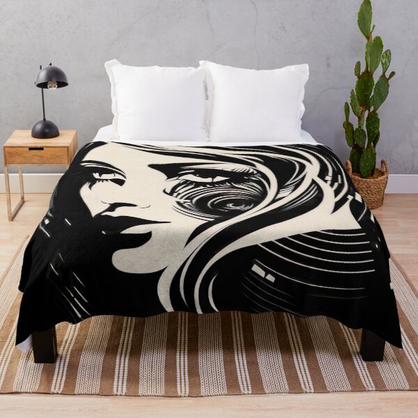 Item preview, Negative Space Black White Female Face Silhouette Design  designed and sold by Jozzabazza.