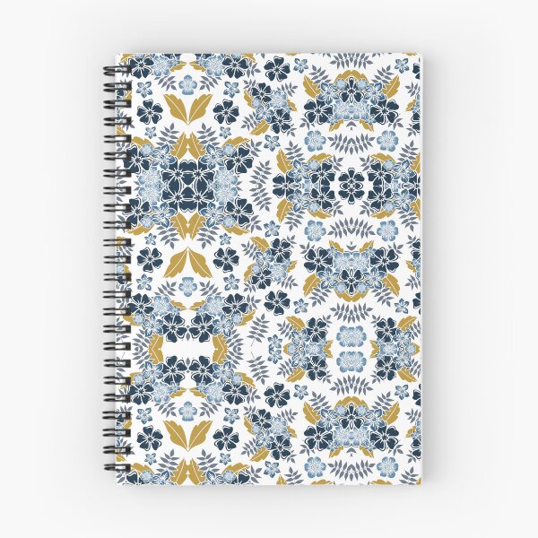 Item preview, White & Blue Floral background designed and sold by Manal-Patterns.