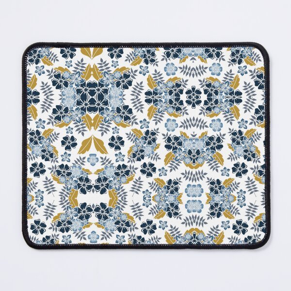 Item preview, White & Blue Floral background designed and sold by Manal-Patterns.