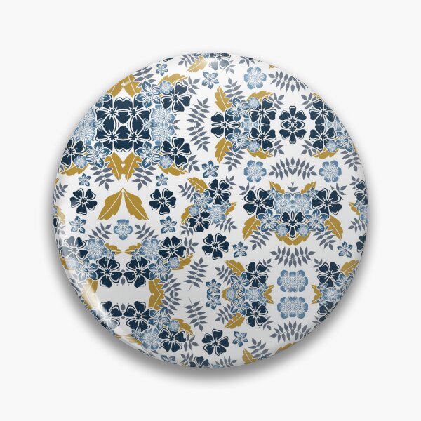 Item preview, White & Blue Floral background designed and sold by Manal-Patterns.