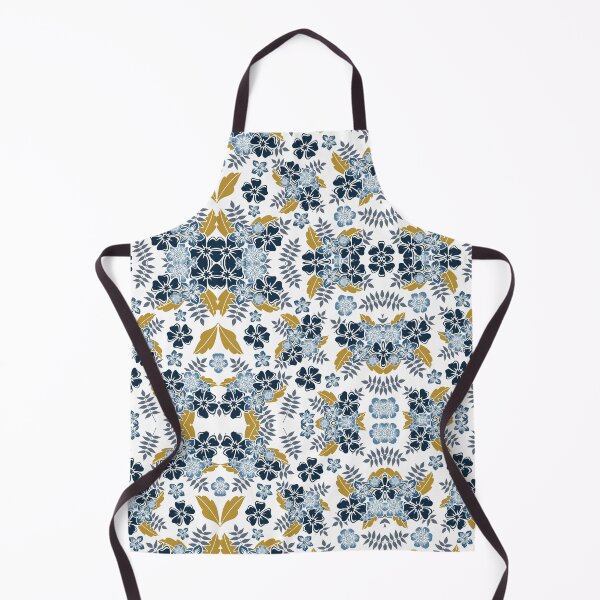 Item preview, White & Blue Floral background designed and sold by Manal-Patterns.