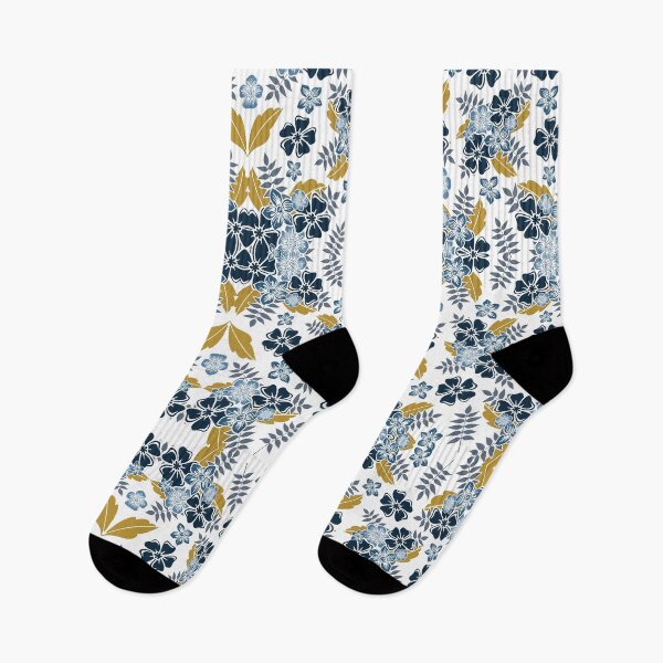 Item preview, White & Blue Floral background designed and sold by Manal-Patterns.