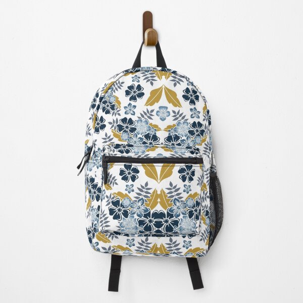 Item preview, White & Blue Floral background designed and sold by Manal-Patterns.