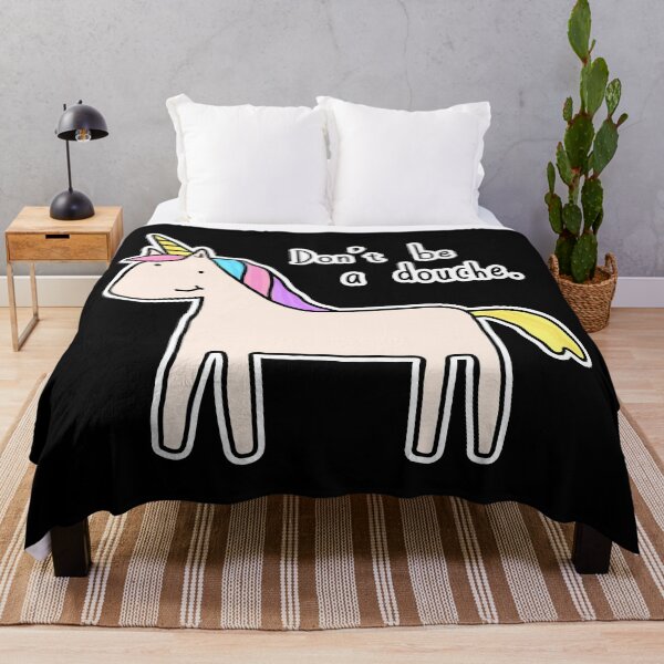 Item preview, Don't Be a Douche – Funny unicorn – don’t be a dick – don’t be an asshole – funny uplifting message – douchebag designed and sold by originalsusie.