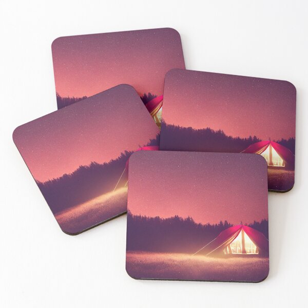 Item preview, Tent under red sky designed and sold by CosmicCritters.
