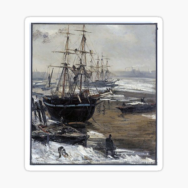 James McNeill Whistler The Thames in Ice Sticker