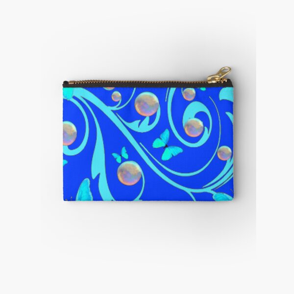 Item preview, SOAP BUBBLES BLUE BUTTERFLIES BLUE SCROLL BLUE ART designed and sold by sharlesart.