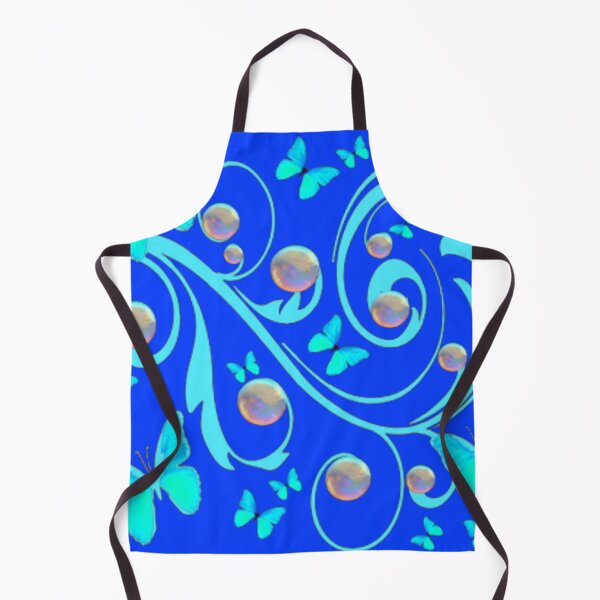 Item preview, SOAP BUBBLES BLUE BUTTERFLIES BLUE SCROLL BLUE ART designed and sold by sharlesart.
