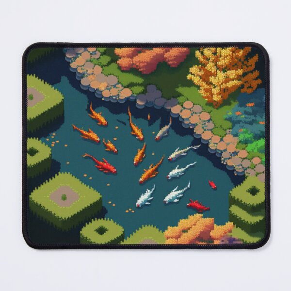 Item preview, Pixel Art Japanese Koi Pond "Sharon" designed and sold by SilverAndGolden.