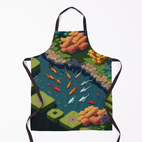 Item preview, Pixel Art Japanese Koi Pond "Sharon" designed and sold by SilverAndGolden.
