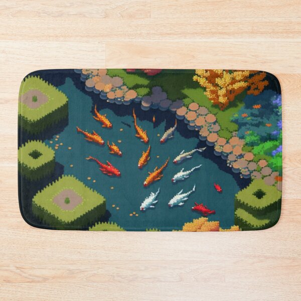 Item preview, Pixel Art Japanese Koi Pond "Sharon" designed and sold by SilverAndGolden.
