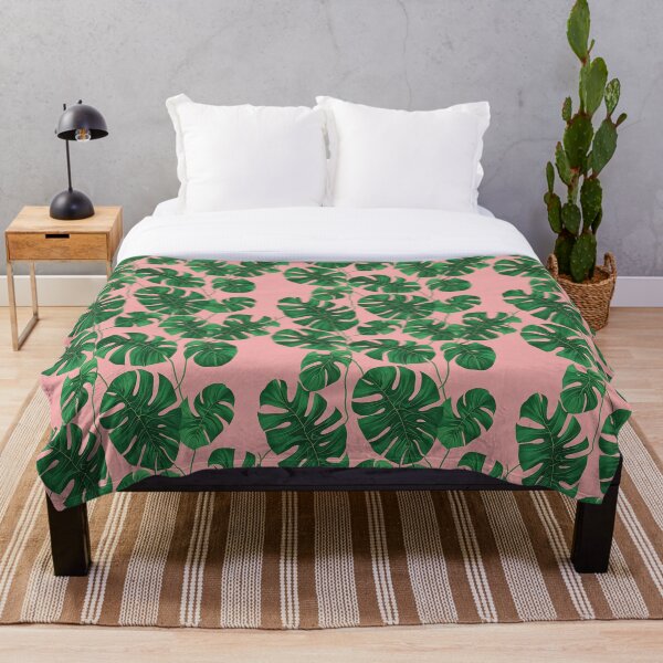 Aperçu de l'œuvre Monstera (fond rose pâle) créée et vendue par FantasyPatterns.