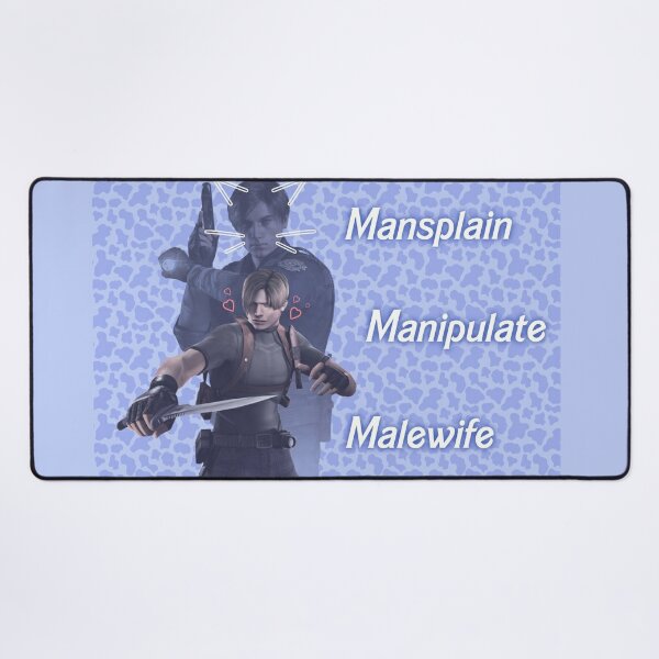 Mansplain, Manipulate, Malewife Leon (Kuh) Mauspad XXL
