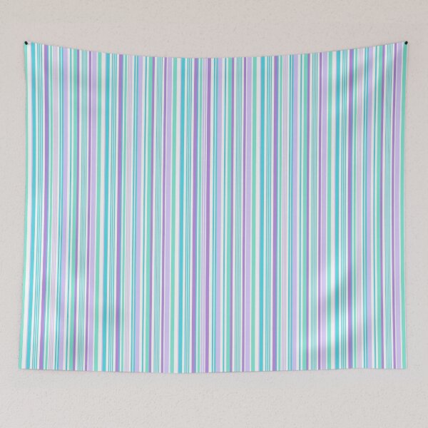 Item preview, VINTAGE RETRO 00S 90S STRIPES TURQUOISE LILAC PURPLE BLUE designed and sold by blomastudios.