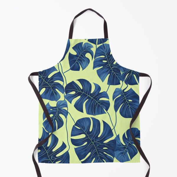 Item preview, Blue Monstera (Yellow background) designed and sold by FantasyPatterns.