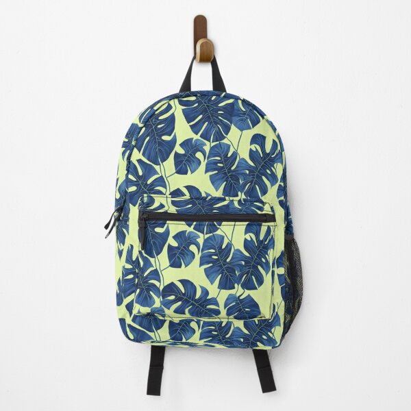 Item preview, Blue Monstera (Yellow background) designed and sold by FantasyPatterns.