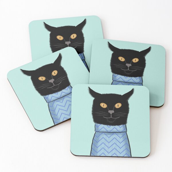 Item preview, Black Cat in a Sweater designed and sold by vintagevampir.