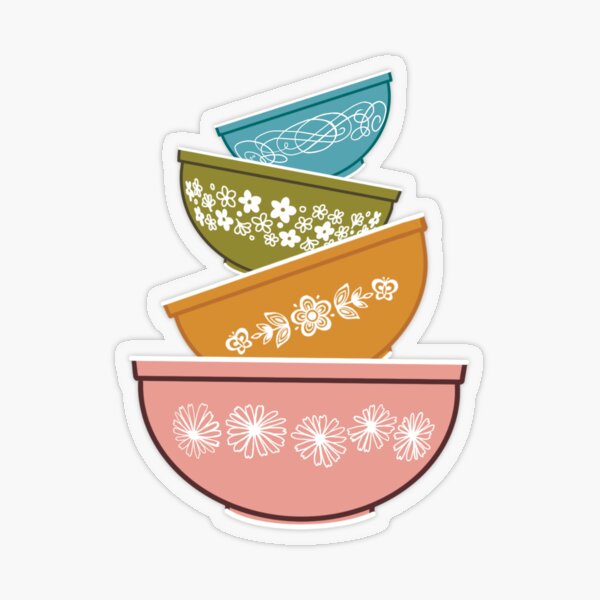  Pyrex Friendship Decals for Kitchen Mixers