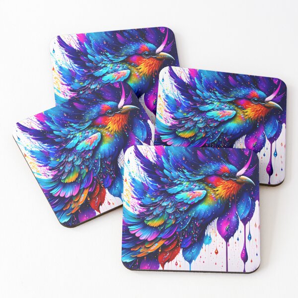 Item preview, Paint Splash Bird Digital Art designed and sold by ArtsyWishesShop.