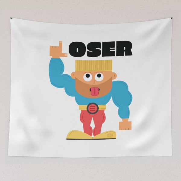 Item preview, Loser Funny Meme LOL L is for Loser Symbol Sign Language Tongue Stuck Out Icon Artwork designed and sold by doseofwin.