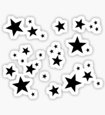 stars black Sticker