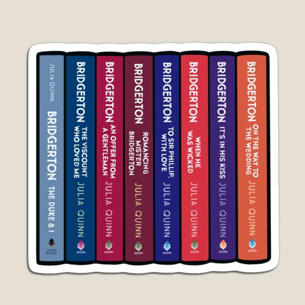 Aperçu de l'œuvre Pile de livres Bridgerton Sticker créée et vendue par akunz2014.