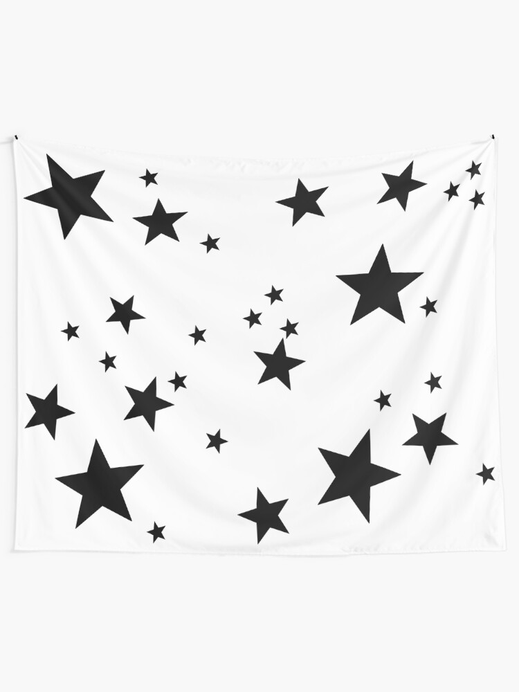 Alternate view of stars black Tapestry