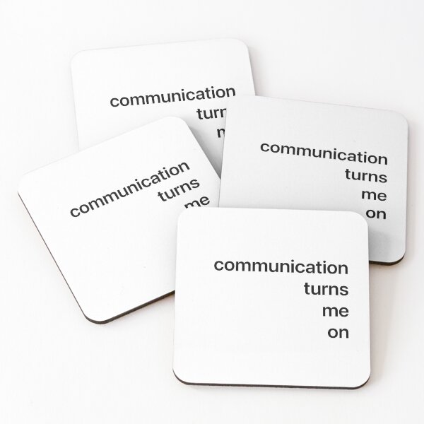 Item preview, "Communication turns me on" - Quote - Valentine's Day gift idea designed and sold by Simone Davino.
