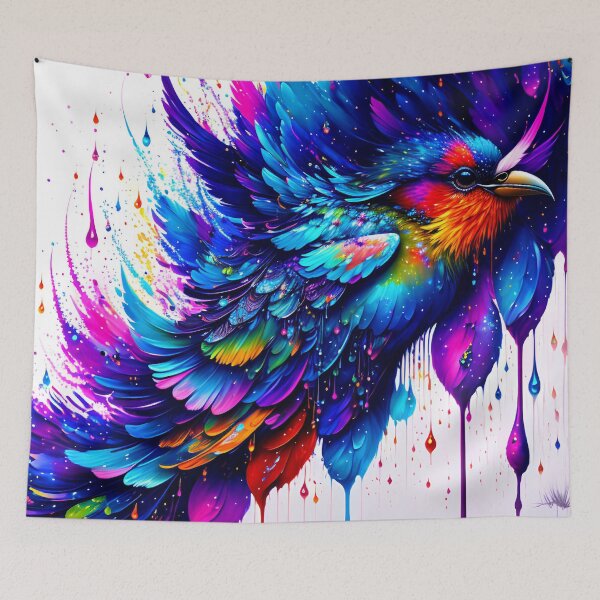 Item preview, Paint Splash Bird Digital Art designed and sold by ArtsyWishesShop.