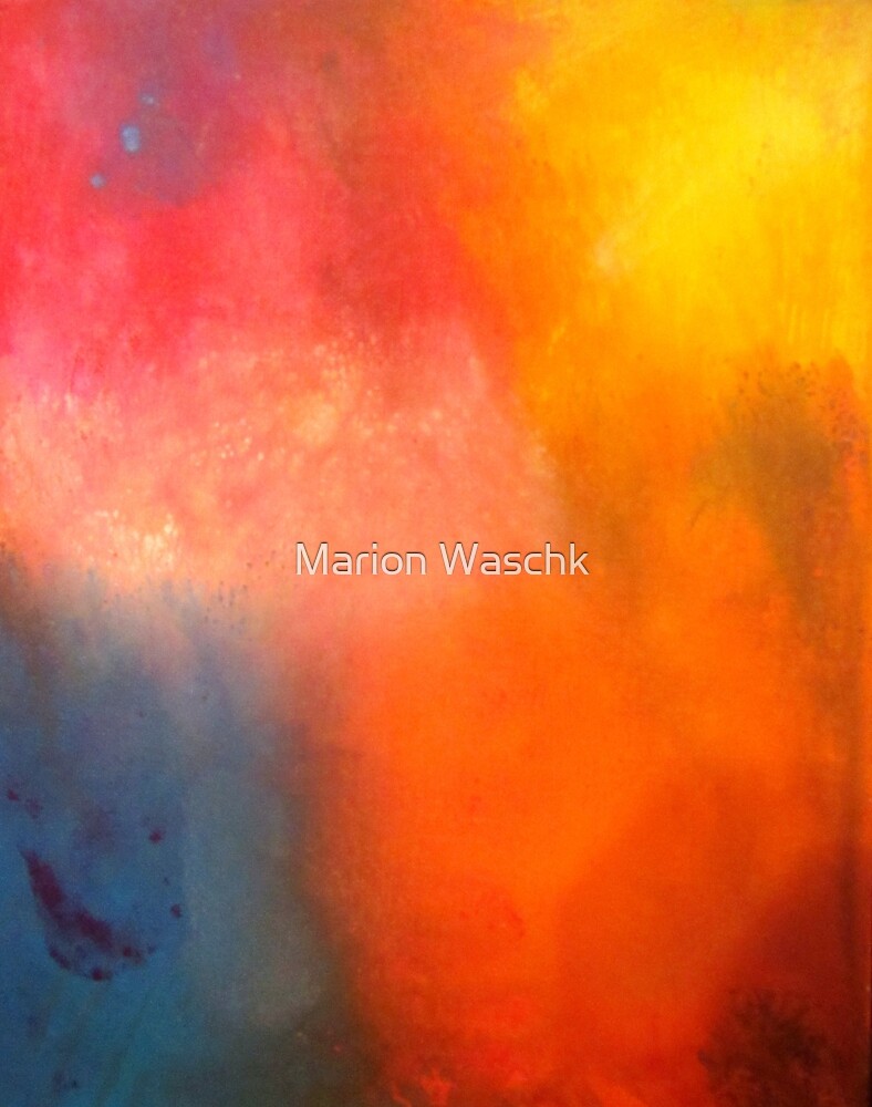 Abstract Colors Non Objective Painting Magenta Orange White Blue Yellow Abstact Color Without Meaning Modern Design By Marion Waschk Redbubble