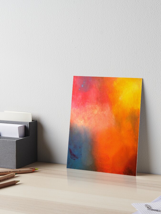 Abstract Colors Non Objective Painting Magenta Orange White Blue Yellow Abstact Color Without Meaning Modern Design Art Board Print By Mwart Redbubble