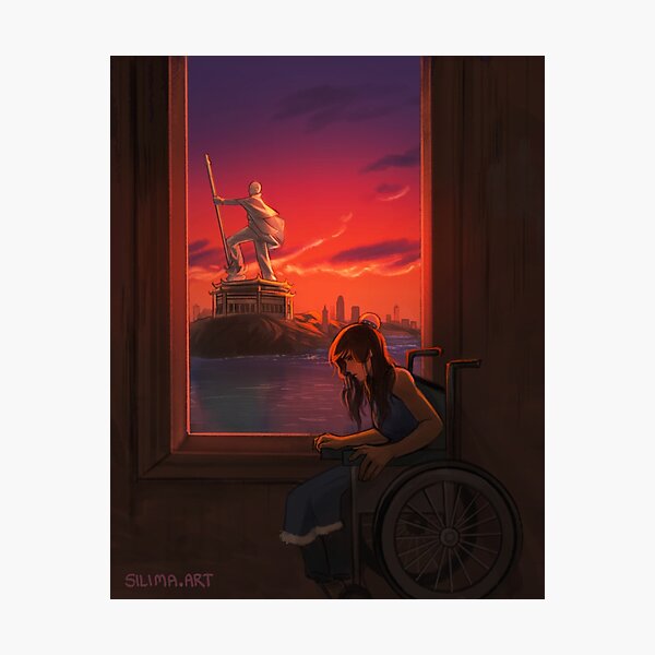 Korra, in Aang's shadow Photographic Print