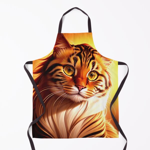 Artikelvorschau, Eine fröhliche Plüsch-Langhaarkatze mit goldenen Augen und weißer Mähne, exquisite Details, Nahaufnahme entworfen und verkauft von AlePosters.
