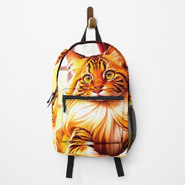 Item preview, A plush long-haired cat with golden eyes sitting in a room designed and sold by AlePosters.