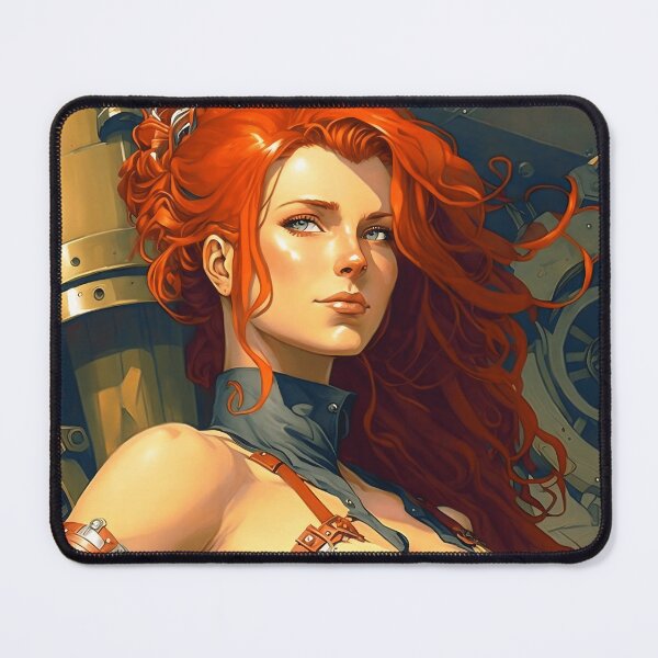 Item preview, Red hair super anime Girl  designed and sold by Animal-ink.