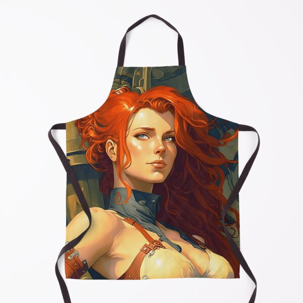 Item preview, Red hair super anime Girl  designed and sold by Animal-ink.