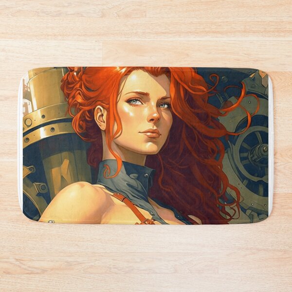 Item preview, Red hair super anime Girl  designed and sold by Animal-ink.