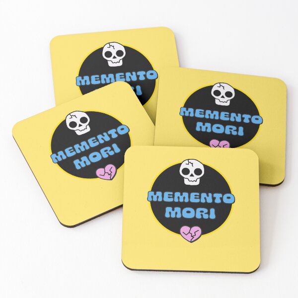 Item preview, Memento Mori Skull and Hearts in Blue designed and sold by stoicjimny.